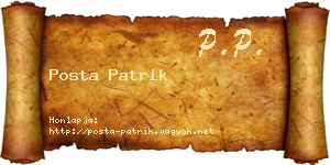 Posta Patrik névjegykártya